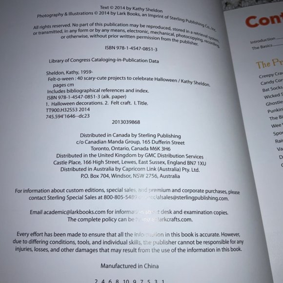 "Felt-o-ween" Craft Book-40 scary-cute projects to celebrate Halloween - Picture 12 of 14